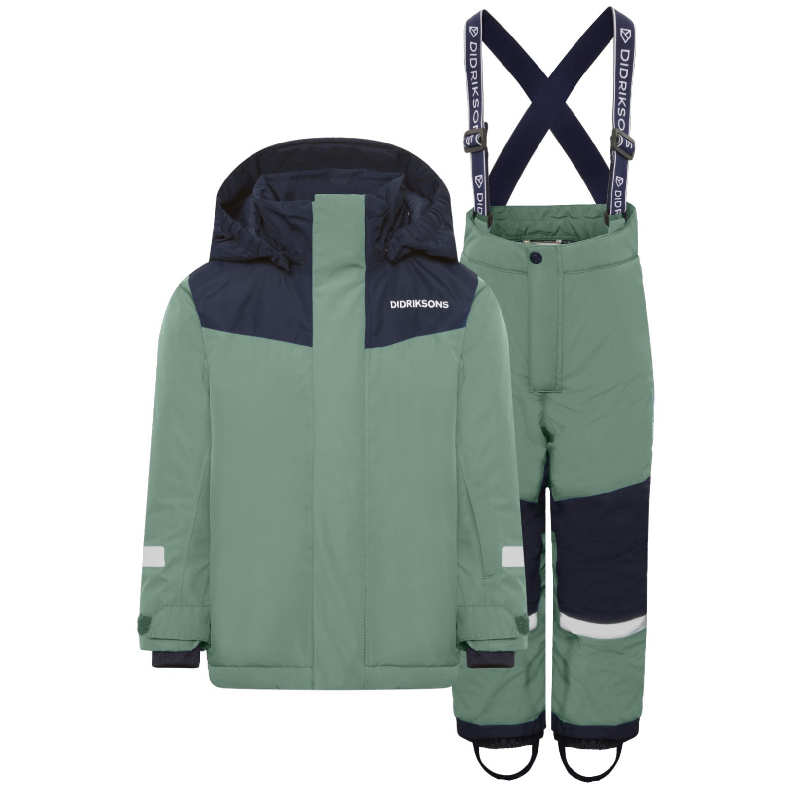 Zestaw dziecięcy Didriksons Skare Kids Set 2 Dark Moss Rozmiar: XL / Kolor: ciemnozielony