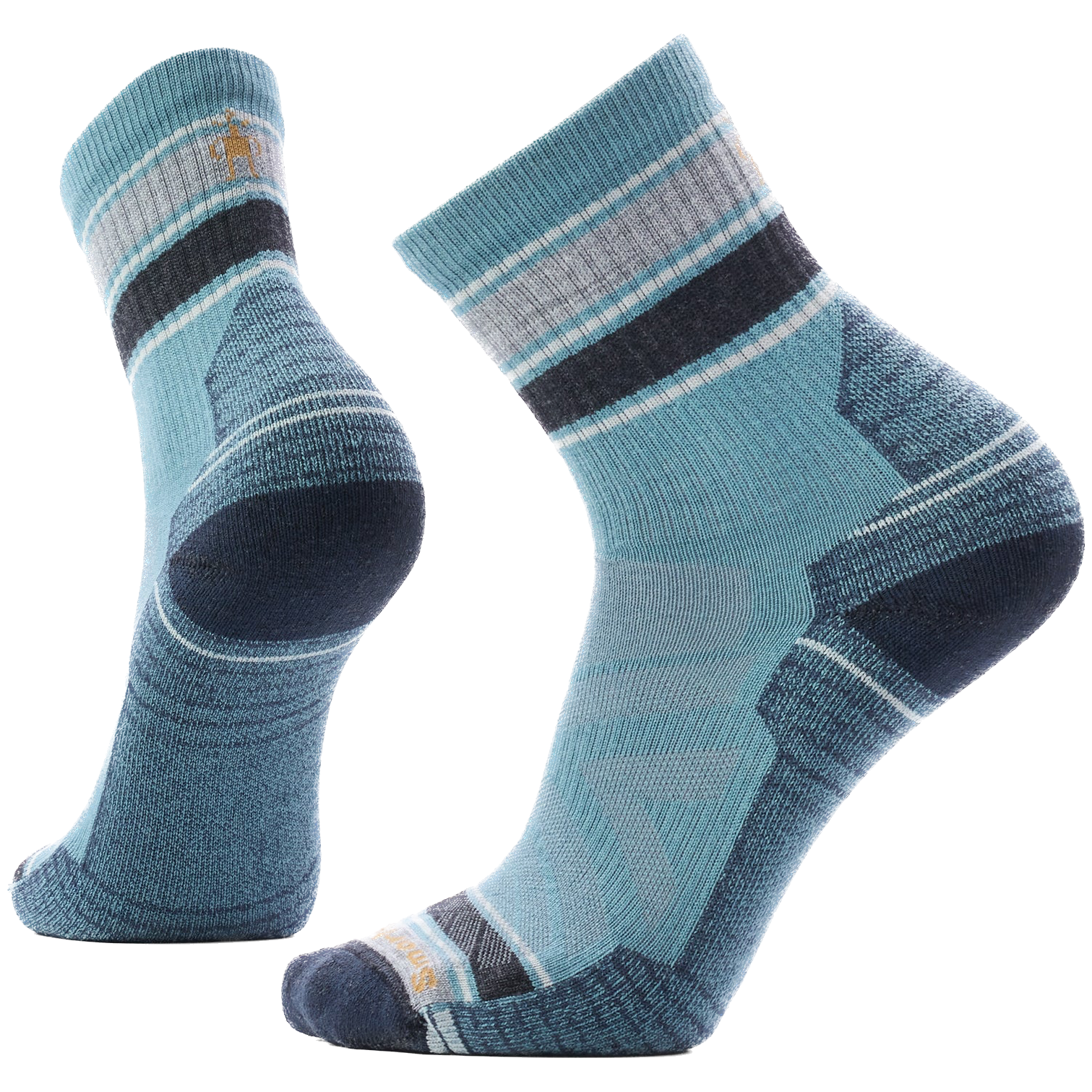Skarpety Smartwool Hike Light Cushion Striped Mid Crew Sock Rozmiar skarpet: 46-49 / Kolor: niebieski