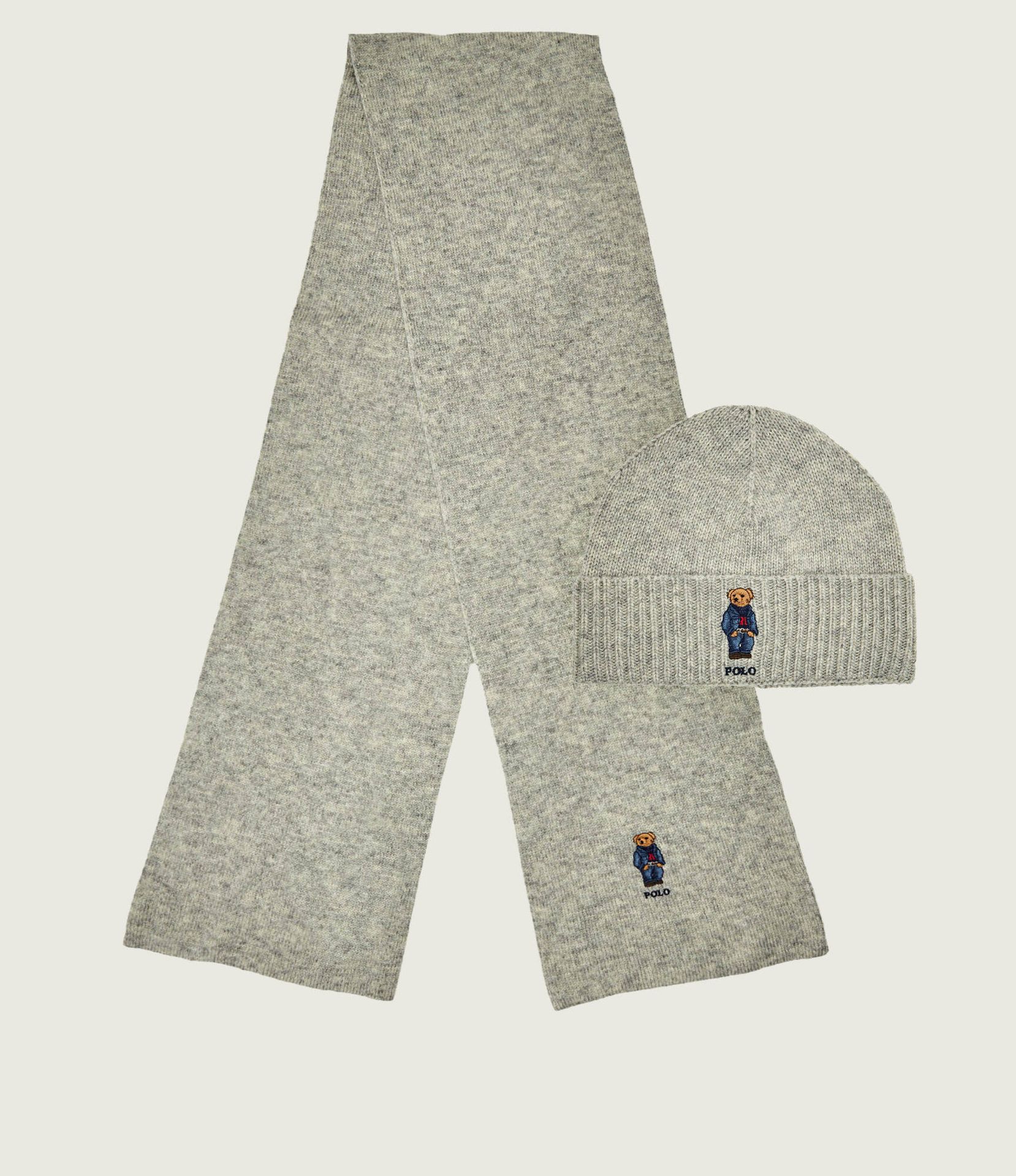 POLO RALPH LAUREN Szal + czapka z dodatkiem wełny