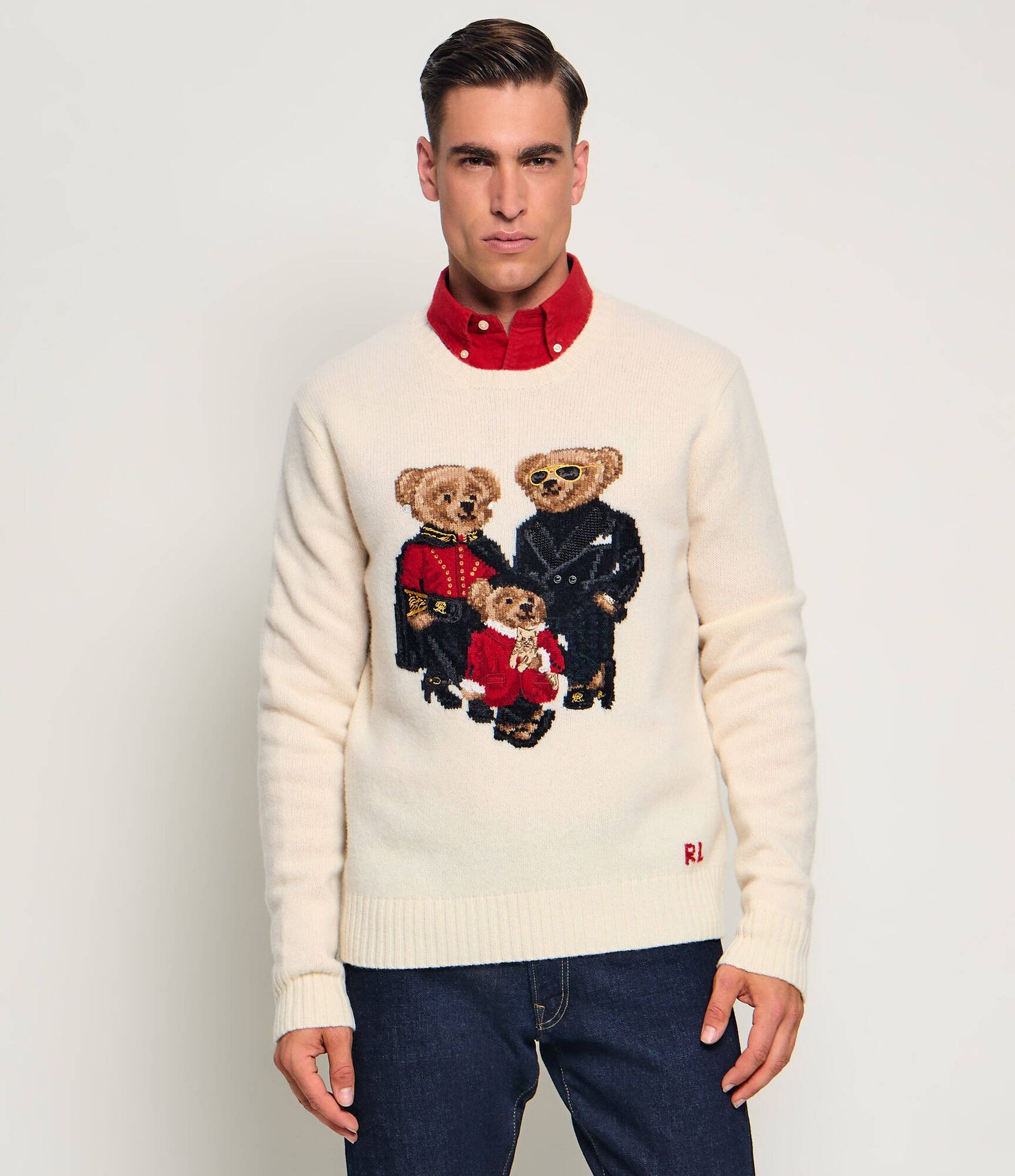 POLO RALPH LAUREN Wełniany sweter Regular Fit z dodatkiem kaszmiru