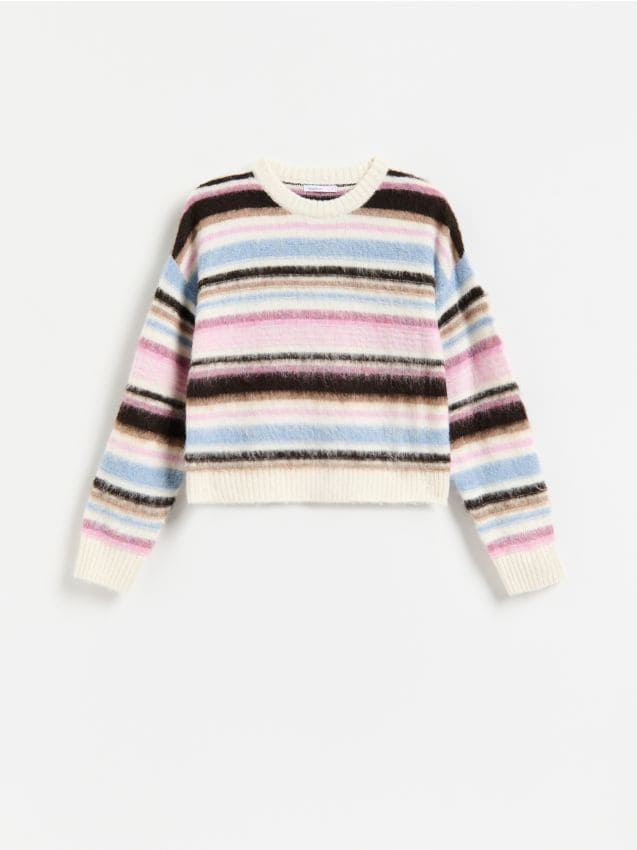 Reserved - Sweter w paski - wielobarwny