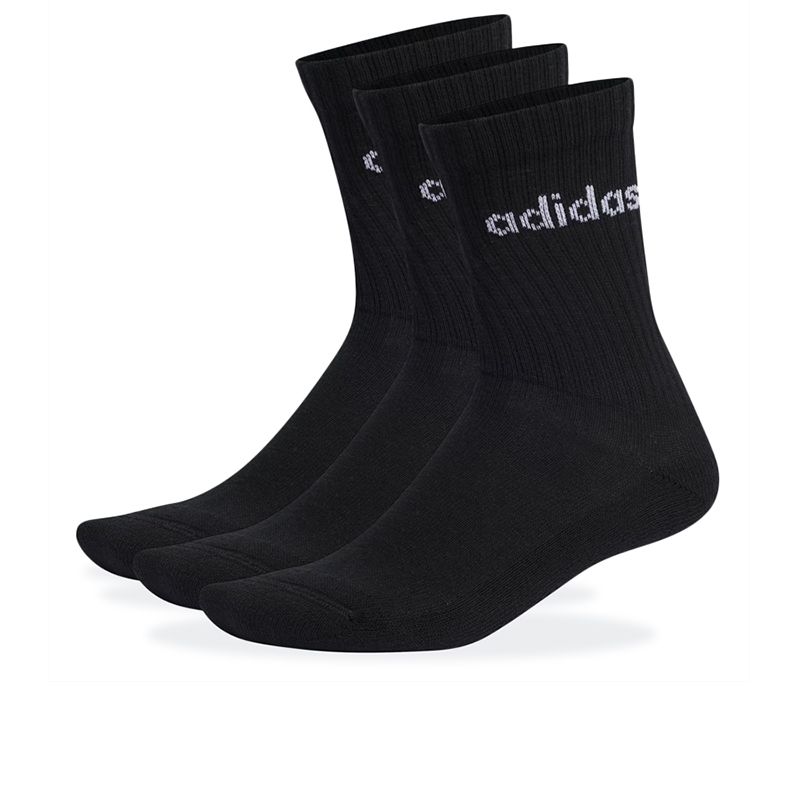 Skarpety unisex adidas Sportswear Linear Crew Cushioned Socks 3 Pairs IC1301 - czarne