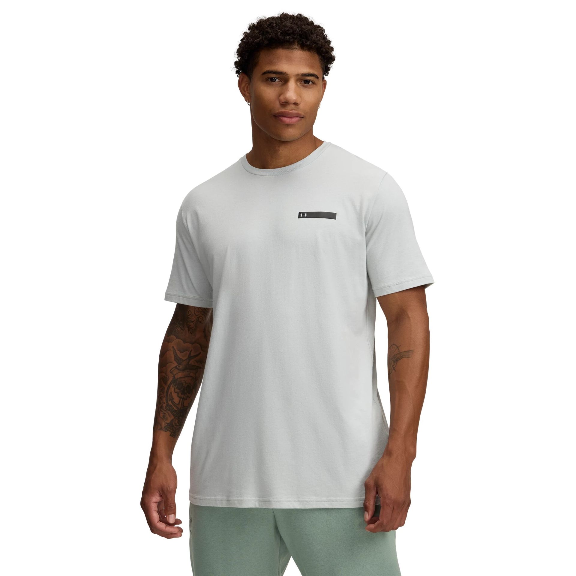 UA M LC Strip Logo SS Green - L