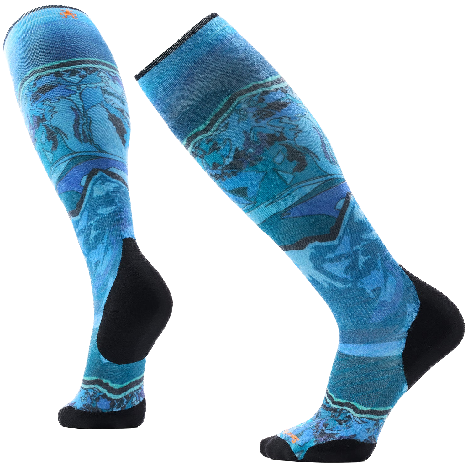 Skarpety Smartwool Ski Targeted Cushion Storm Peak Print OT Rozmiar skarpet: 46-49 / Kolor: niebieski