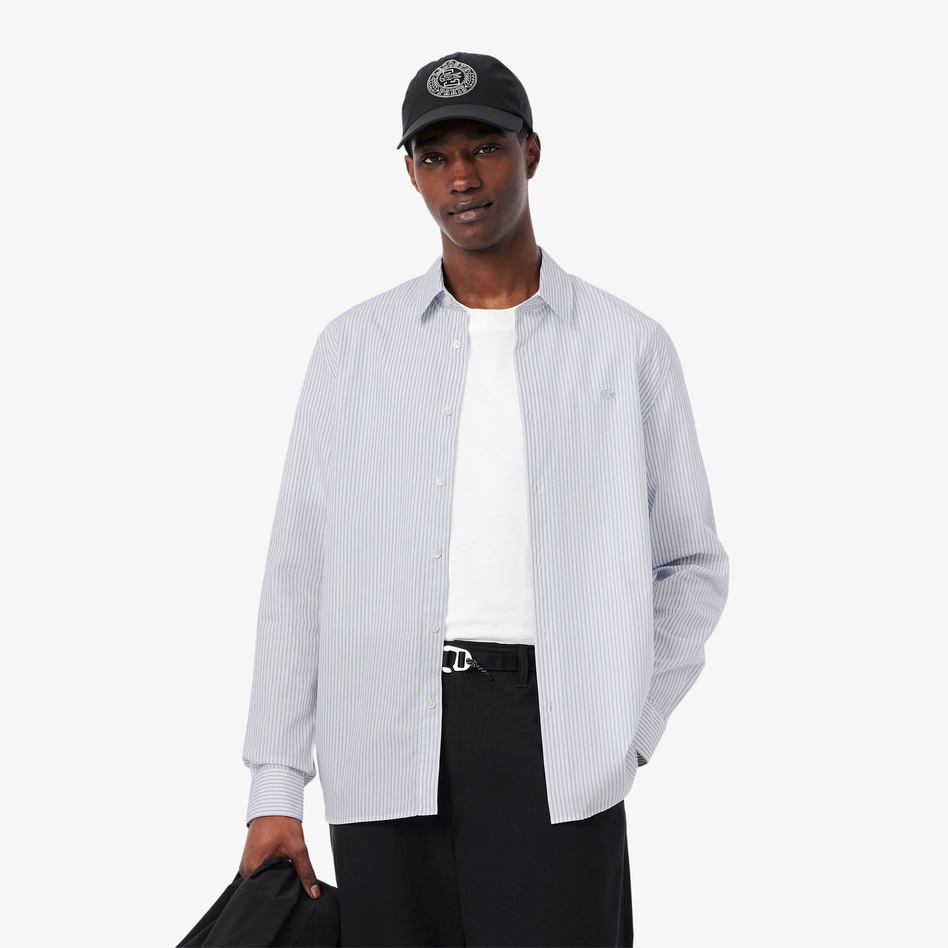 Lacoste Koszula Z Popeliny W Paski Regular Fit