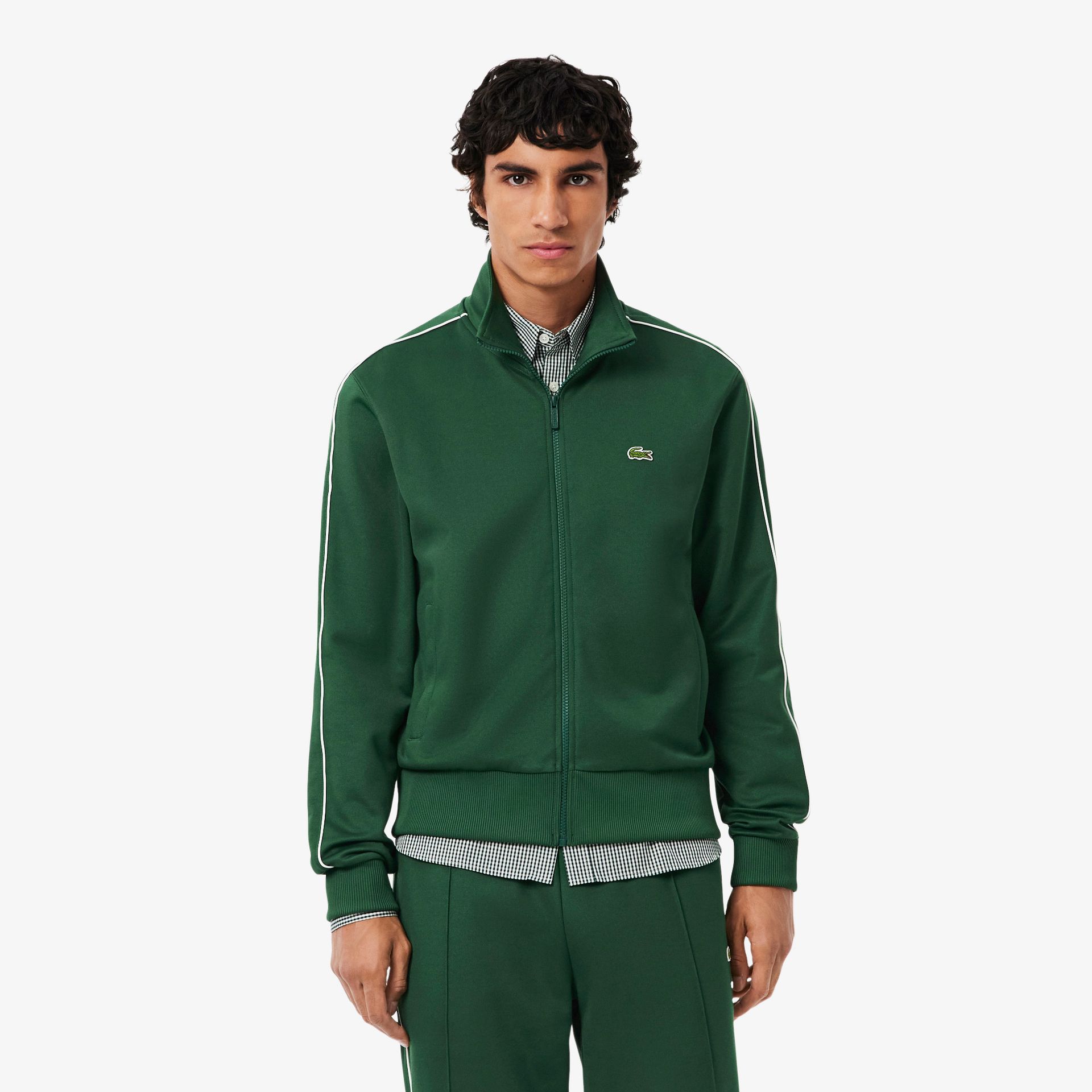 Lacoste Kurtka Dresowa Paris Piqué Męskie Zielony