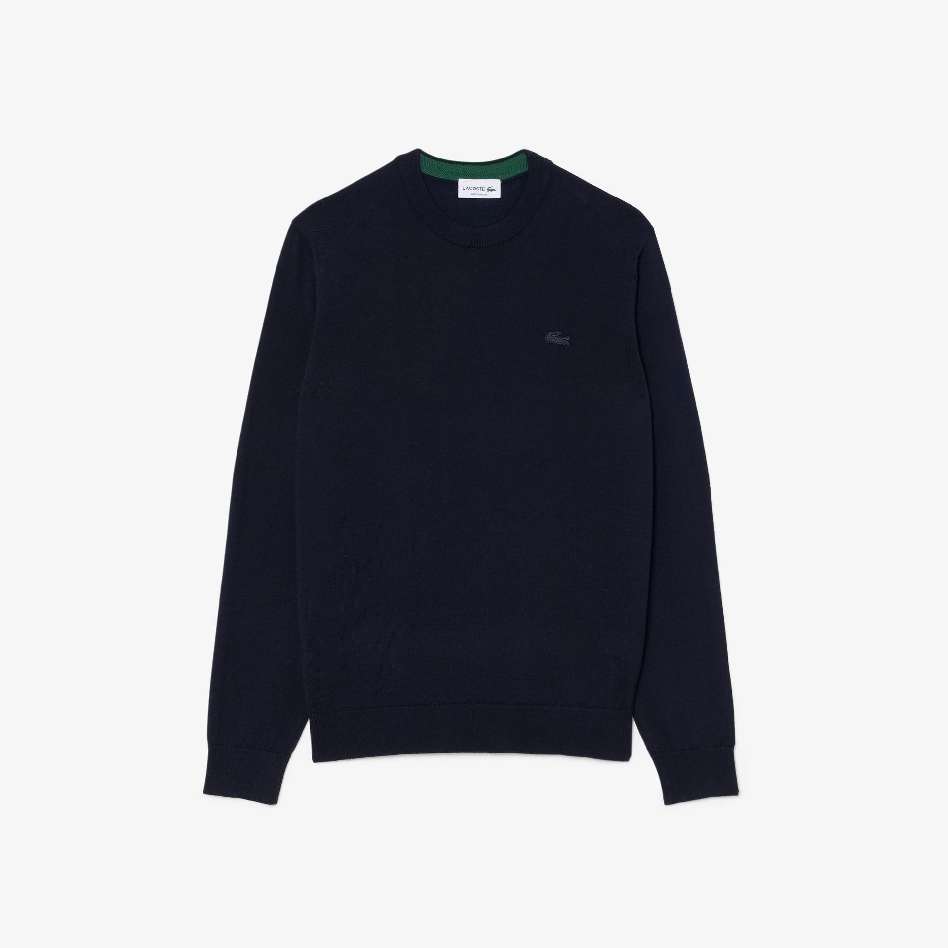 Lacoste Męski Sweter Z Wełny Merino Z Okrągłym Dekoltem