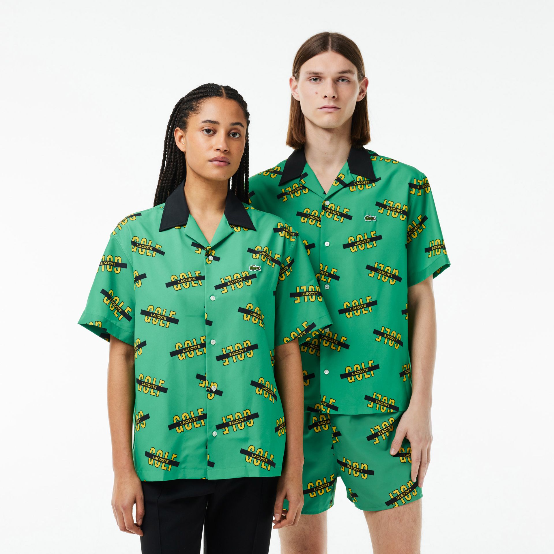 Lacoste Koszula Uv Protect Z Krótkim Rękawem I Z Nadrukiem