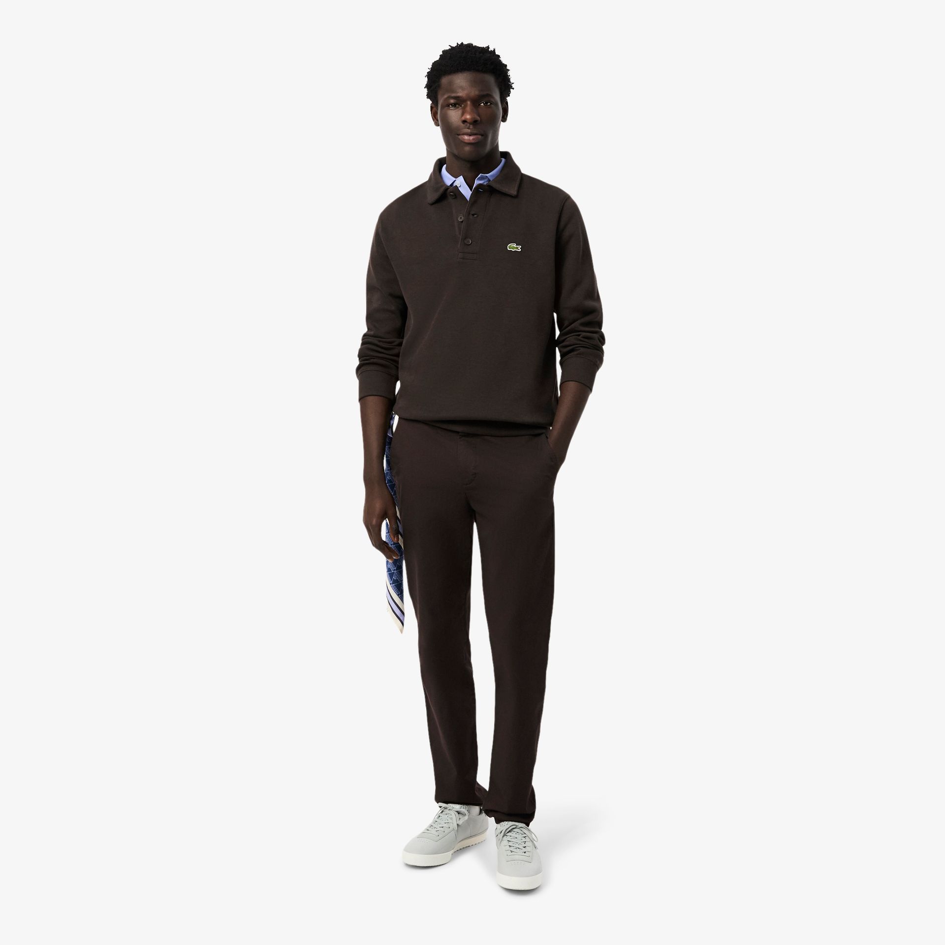 Lacoste Spodnie Chino O Dopasowanym Kroju Z Elastycznej Bawełny Męskie Brązowy