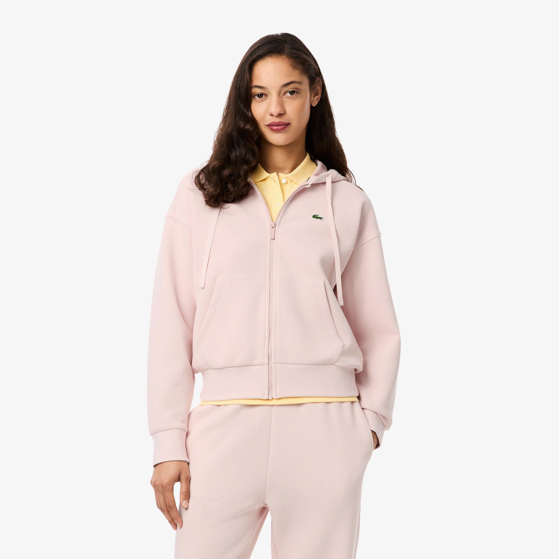 Lacoste Bluza Z Kapturem Zapinana Na Zamek