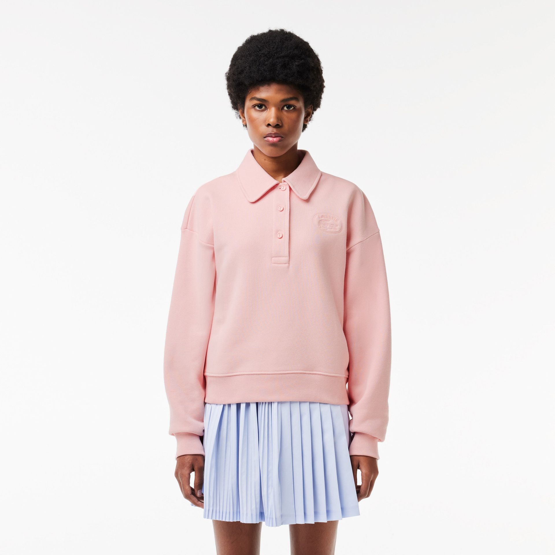 Lacoste Bluza Dresowa Z Haftowanym Golfem