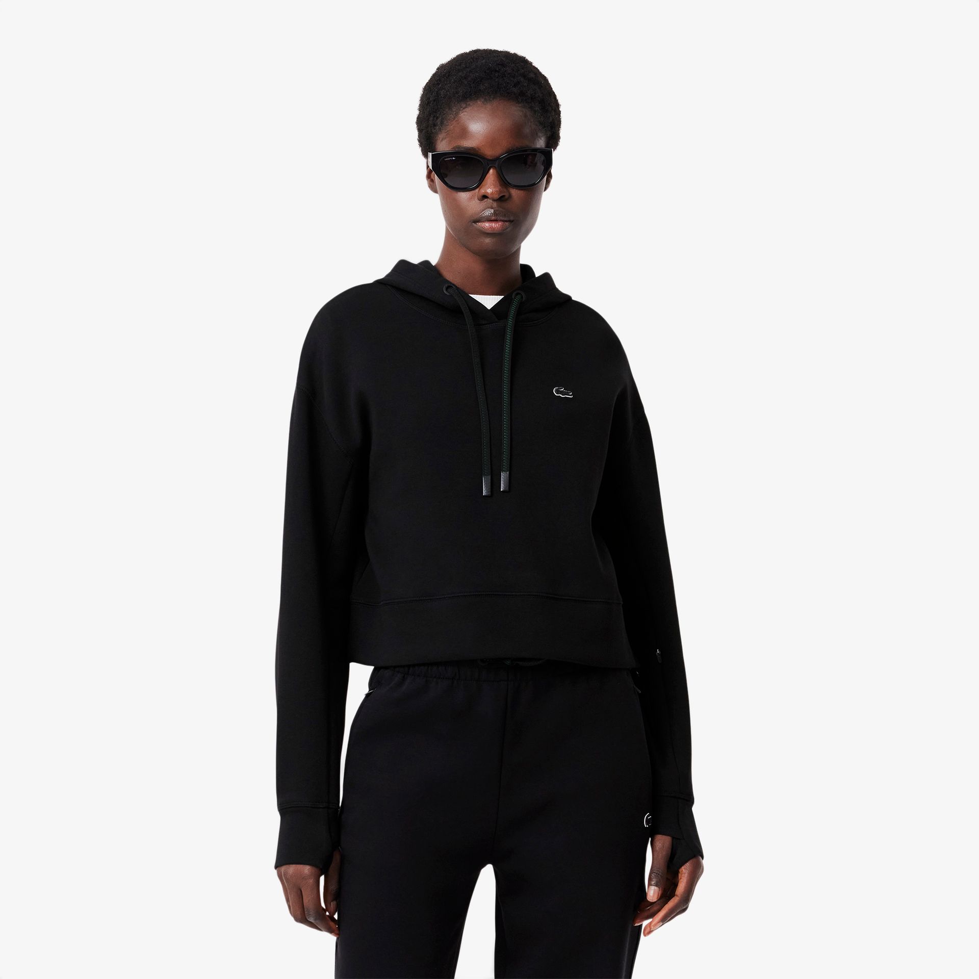 Lacoste Krótka Bawełniana Bluza Z Kapturem