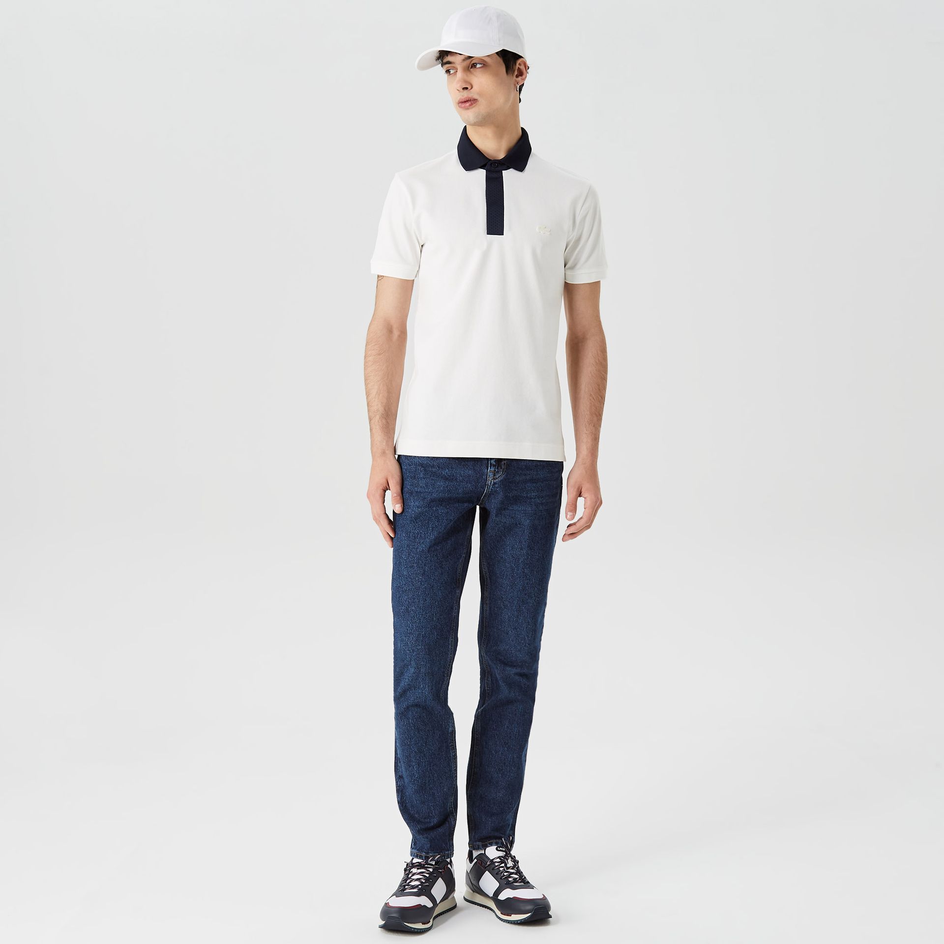 Lacoste Jeansy Męskie Slim Fit Z Elastycznej Bawełny