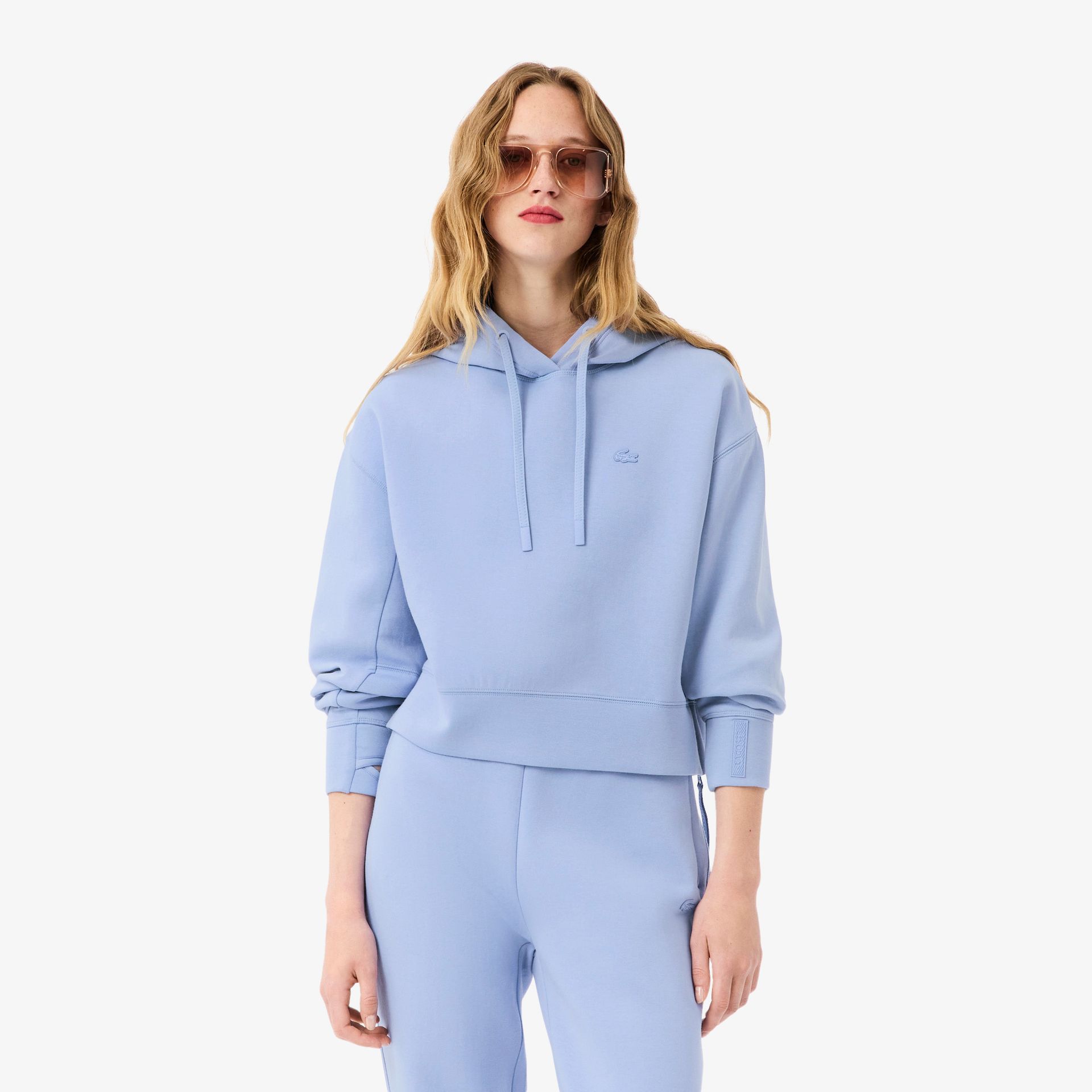 Lacoste Krótka Bawełniana Bluza Z Kapturem