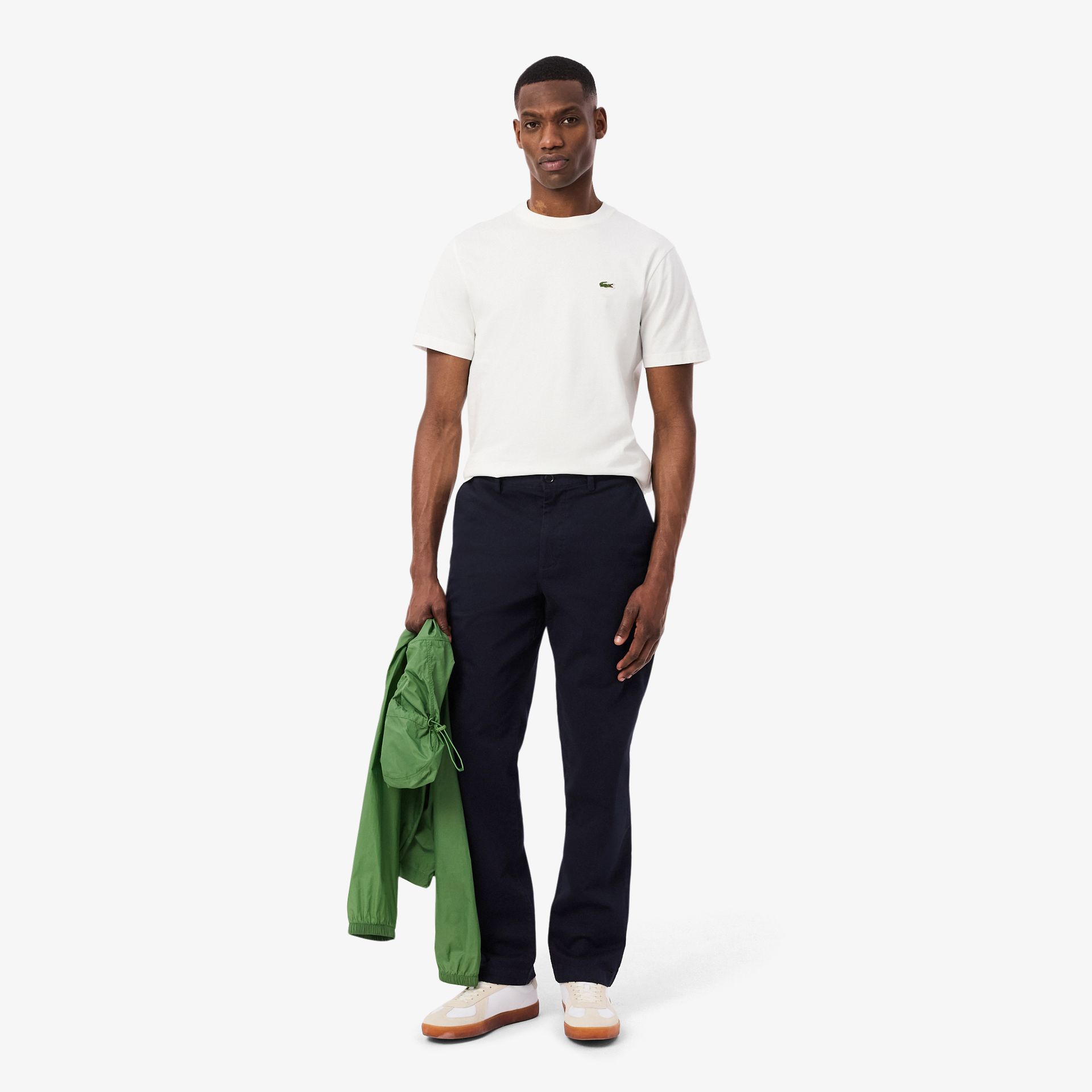 Lacoste Bawełniane Spodnie Chino O Regularnym Kroju Męskie Niebieski