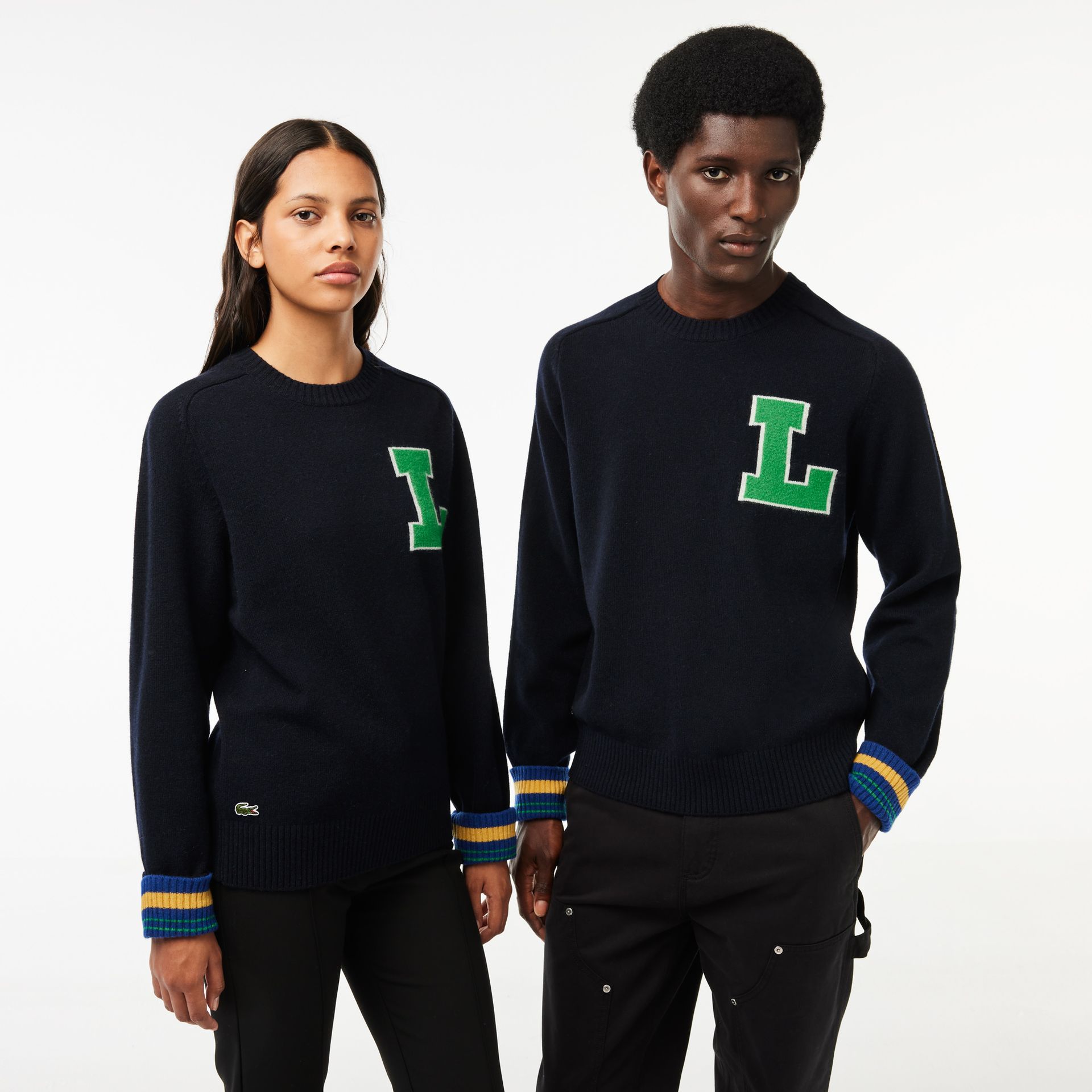 Lacoste Sweter Neo Heritage Unisex O Klasycznym Kroju Z Okrągłym Dekoltem Męskie Granatowy