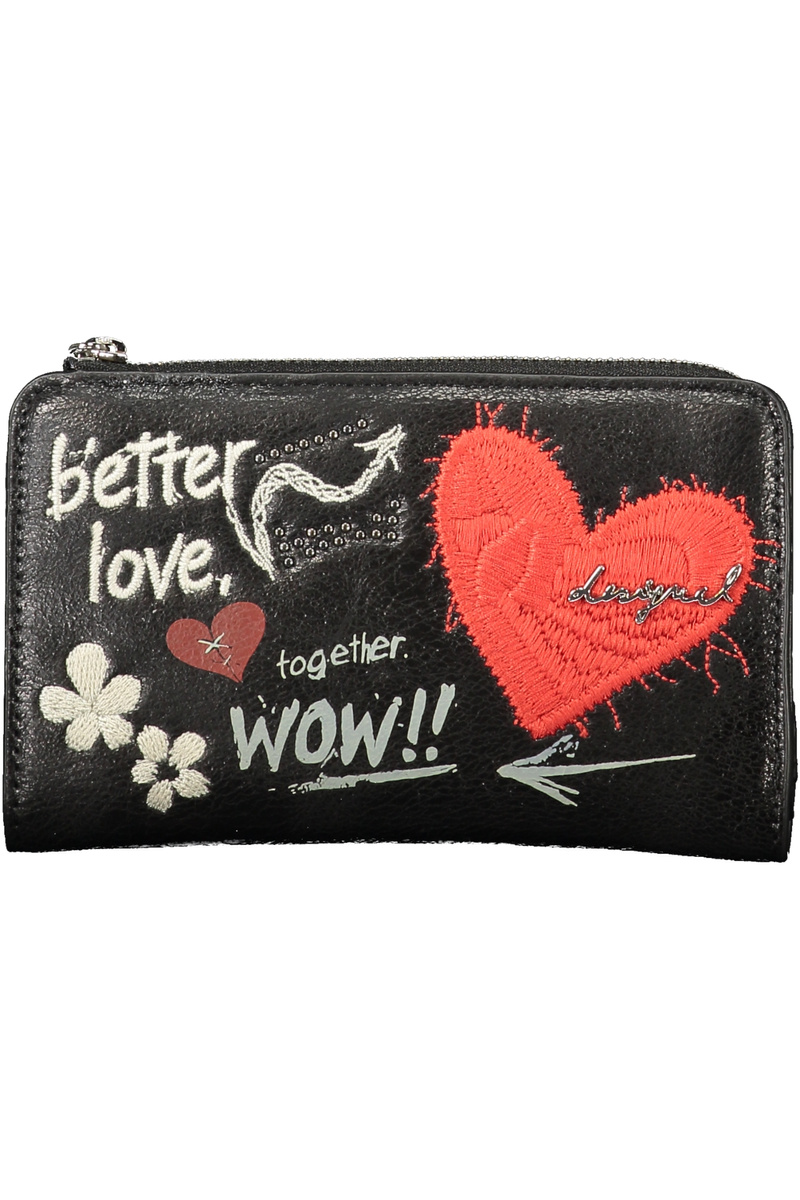 Czarny portfel damski Desigual Wow Emma