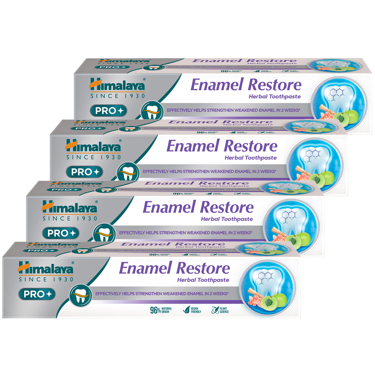 Zestaw Himalaya Pro Enamel Restore, pasta do zębów, 4 x 75 ml