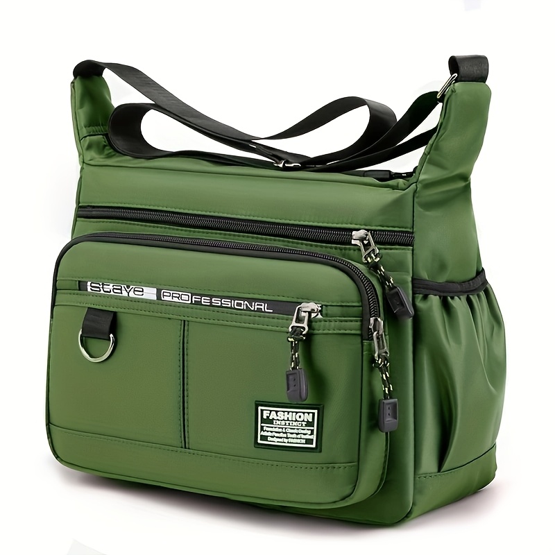 TEMU Torba na ramię w neutralnym stylu dla kobiet i mężczyzn, torba crossbody z wieloma kieszeniami, torba codzienna i dojazdowa [z zamkiem