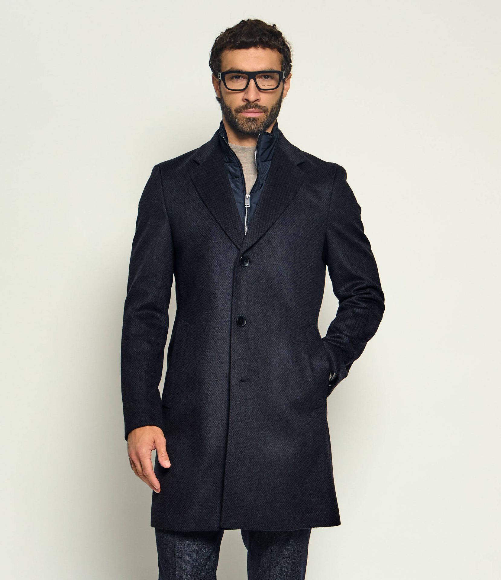 BOSS BLACK Wełniany płaszcz 2w1 H-Hyde-BIB-264 z dodatkiem kaszmiru