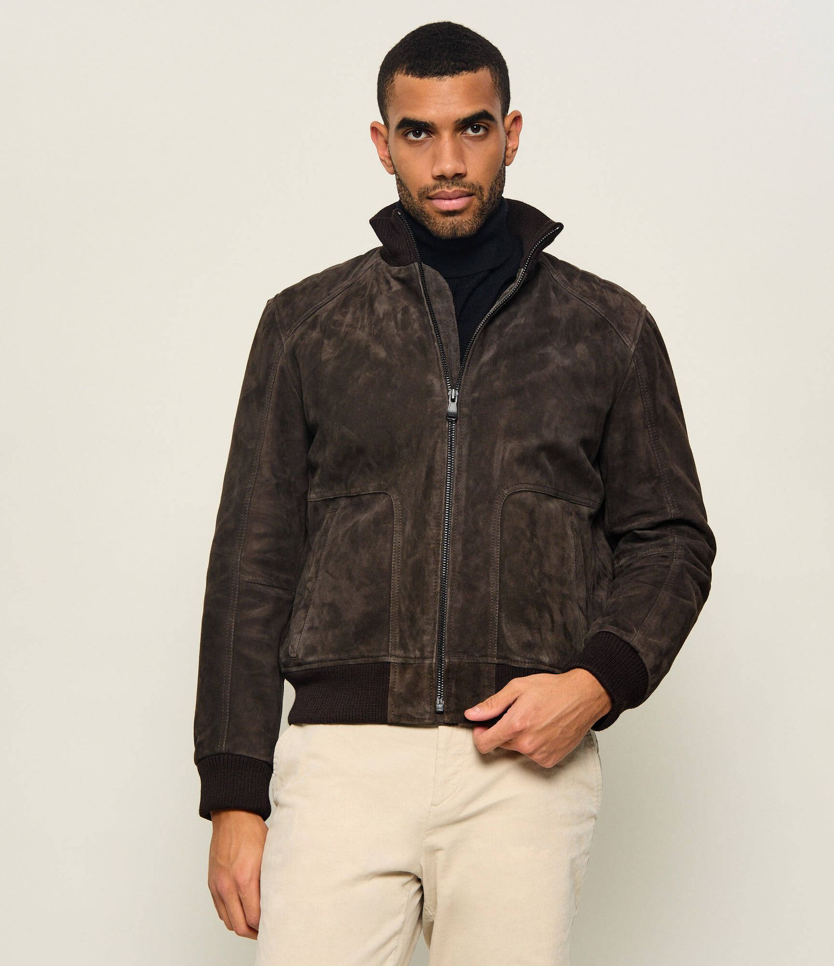 Joop! Kurtka Dokston Modern fit zamsz
