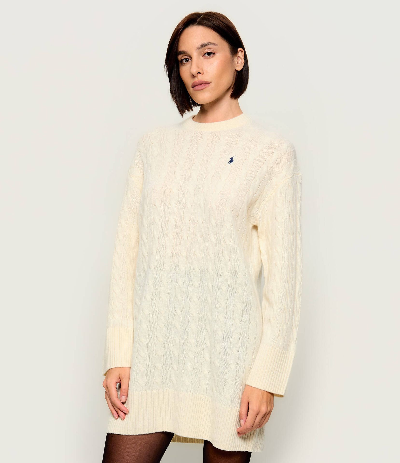 POLO RALPH LAUREN Wełniana sukienka z dodatkiem kaszmiru