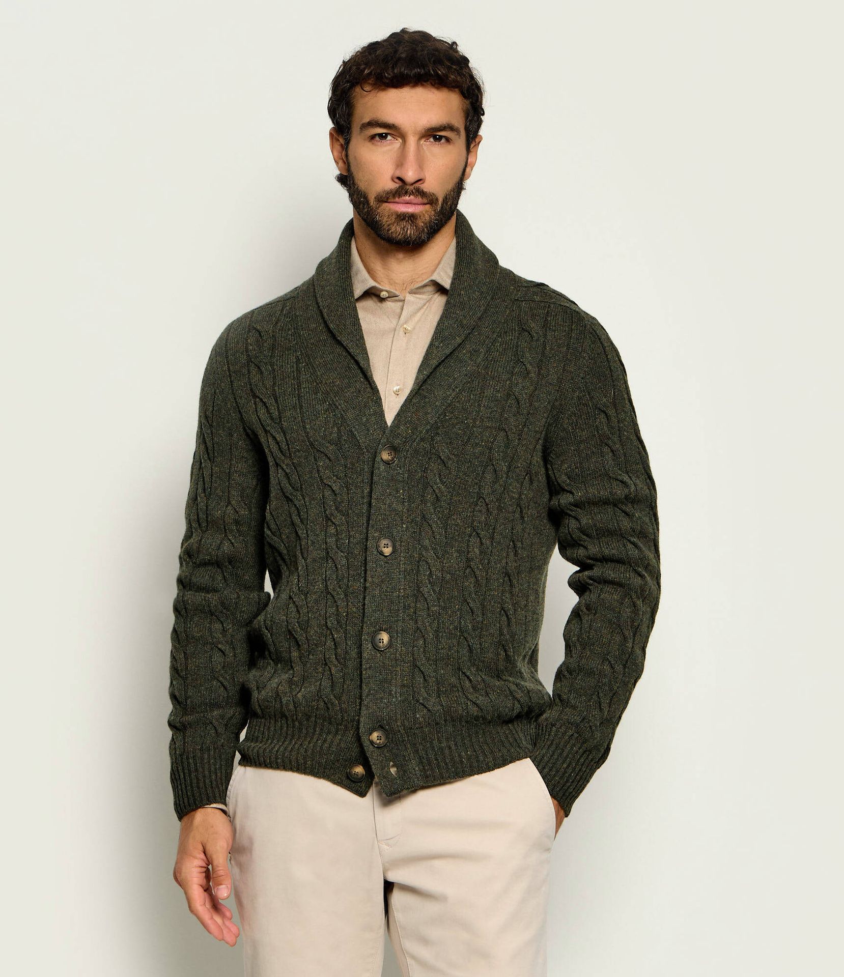 Gran Sasso Wełniany kardigan Regular Fit