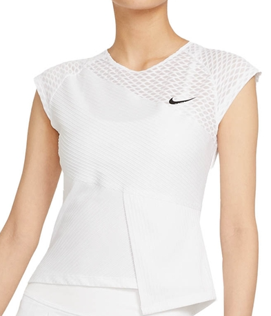 Damski T-Shirt Tenisowy Nike Court Dri-Fit Advanced DJ6567-100 M