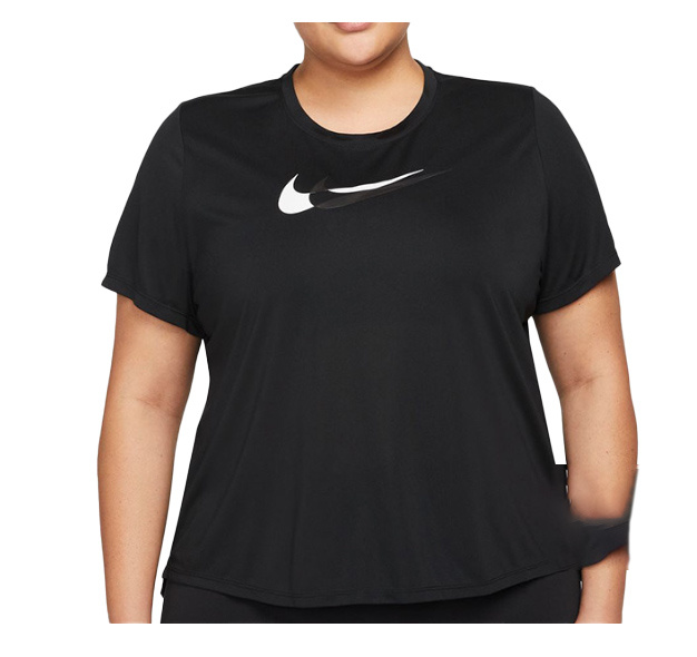 Damski T-shirt Koszulka Nike Dri-fit Swoosh Run Plus Size DN1753-010 2X