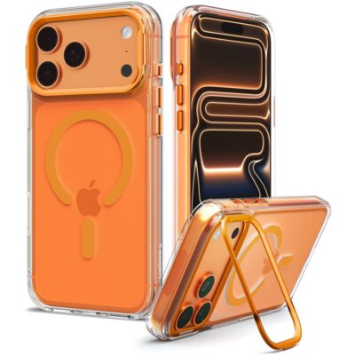 Spigen Etui Ultra Hybrid S MagSafe do Apple iPhone 17 Pro Max/18 Pro Max Przezroczysto-pomarańczowy ACS11910