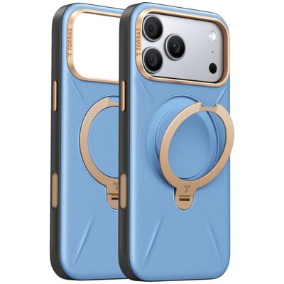 Torras Etui Ostand Q3 VegSkin MagSafe do Apple iPhone 17 Pro/18 Pro Niebieski X00RP147M18028