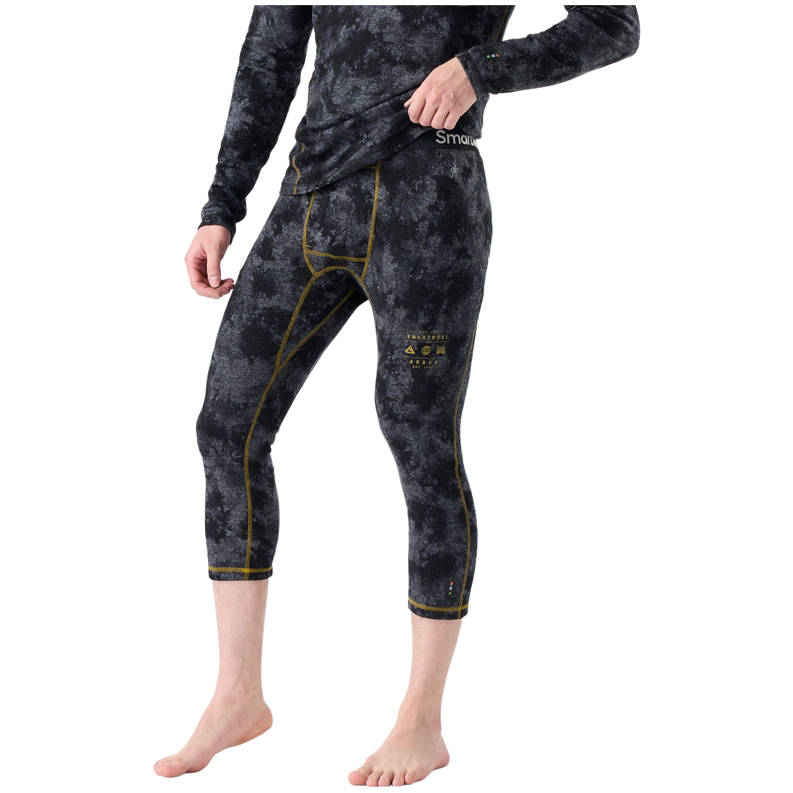 Męskie kalesony 3/4 Smartwool Merino 250 Baselayer 3/4 Bottom Rozmiar: XL / Kolor: czarny/szary
