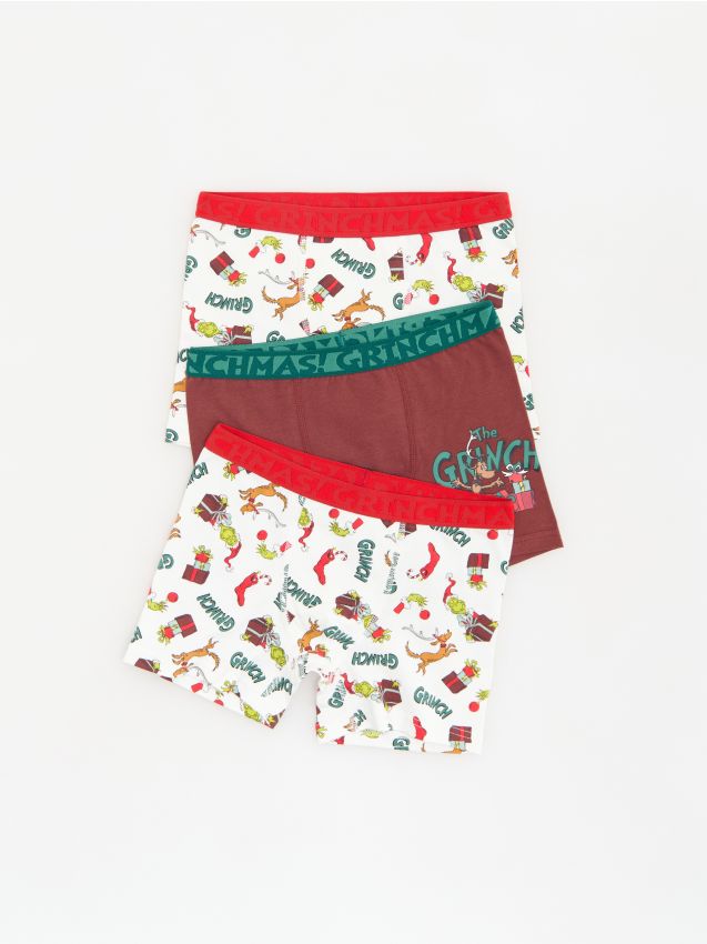 Reserved - Bokserki Grinch 3 pack - zielony