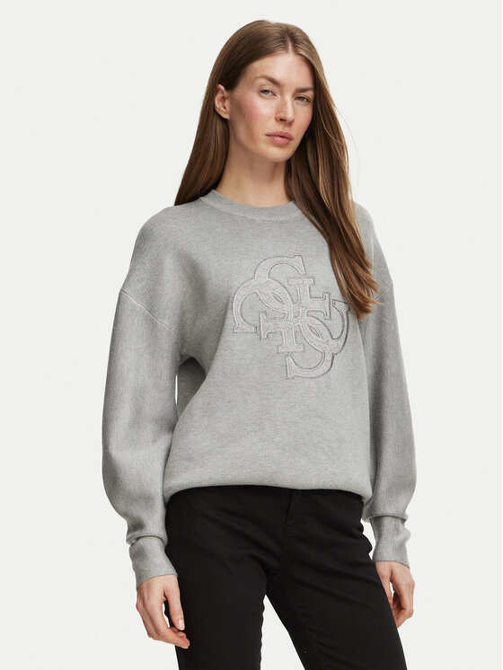 Guess Sweter W6BR52 Z1453 Szary Regular Fit