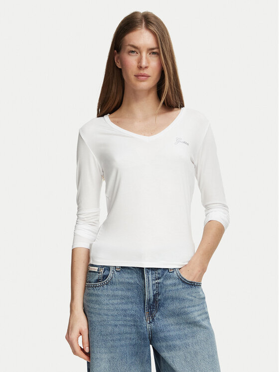 Guess Jeans Sweter W6BI56 K6890 Szary jasny Slim Fit