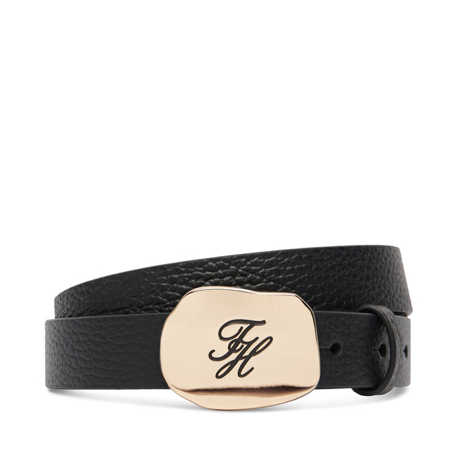 Pasek Tommy Hilfiger Th Plaque 2.5 Pebble AW0AW19152 Czarny
