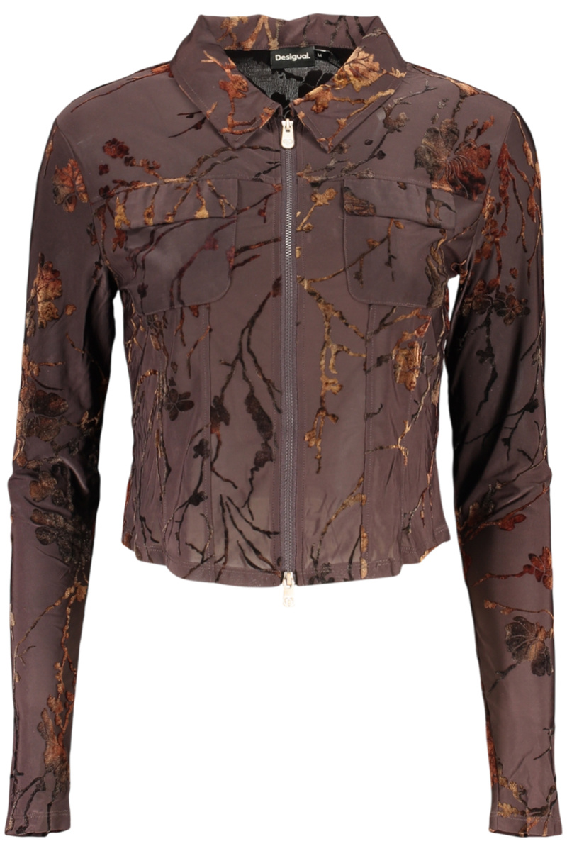 Brązowy sweter damski Desigual 26WWTK25BUCAREST