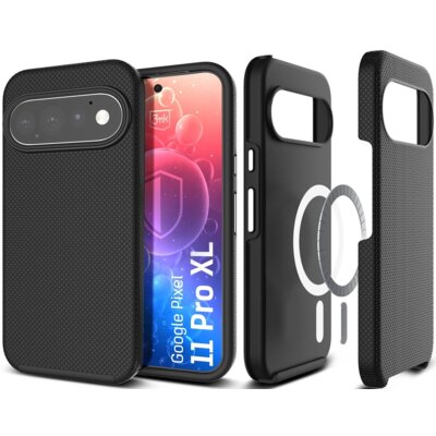 3MK Etui Hardy Shockproof MagCase do Google Pixel 11 Pro XL Czarny W-HARSHOMC-GPI10PXL