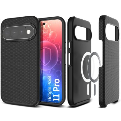 3MK Etui Hardy Shockproof MagCase do Google Pixel 11 Pro Czarny W-HARSHOMC-GP11P