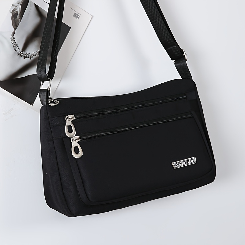 TEMU Damska torba crossbody, lekka i wygodna, codzienna torba na ramię, wieeszeniowa, miękki materiał, gładki zamek błyskawiczny, 5 dostępnych