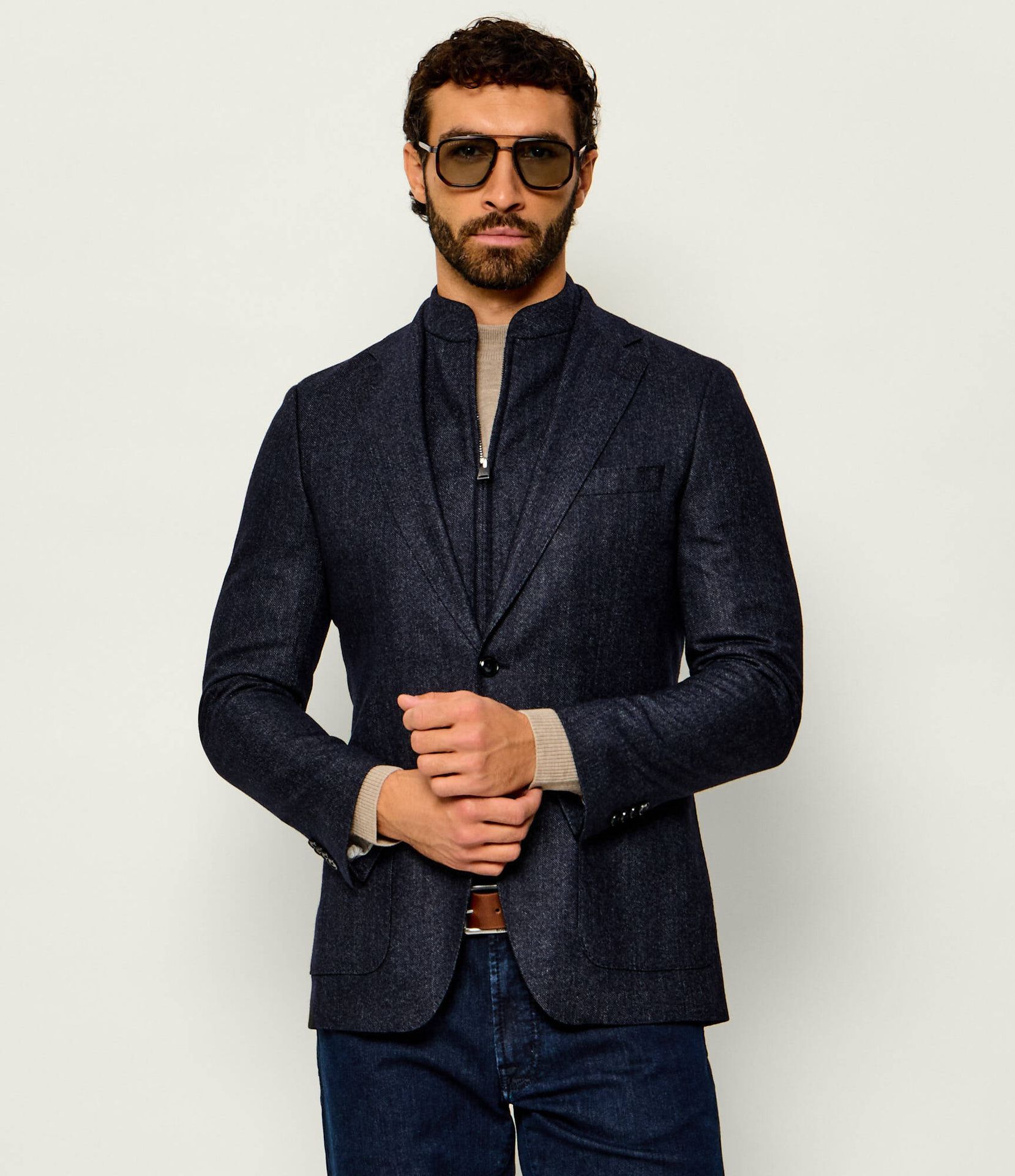 BOSS BLACK Wełniana marynarka 2w1 H-Hutson-Bib-264 Slim Fit