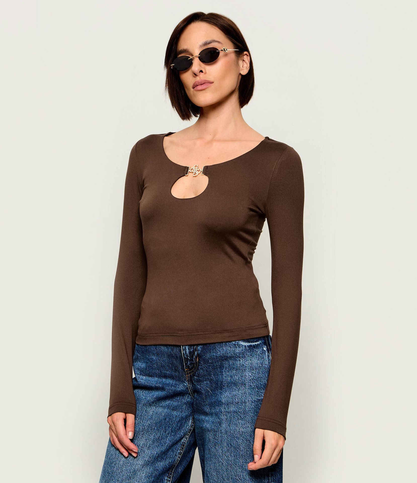 GUESS Bluzka Camryn Slim Fit