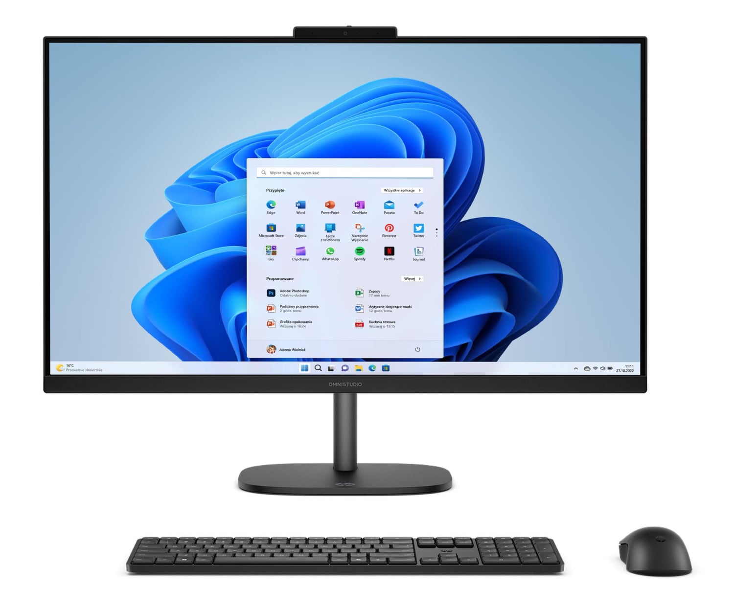 HP OmniStudio AIO 27 Ryzen 5-40/16GB/512/Win11 120Hz Czarny E1FC2EA_16GB_500SSD_W11