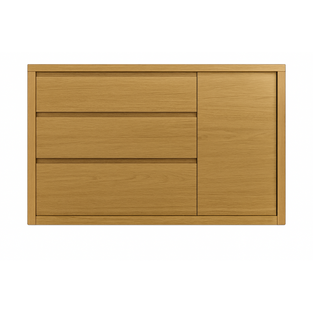 Komoda Lago Senpo 120x90x40 cm 3 szuflady Lewa Szafka: Tak