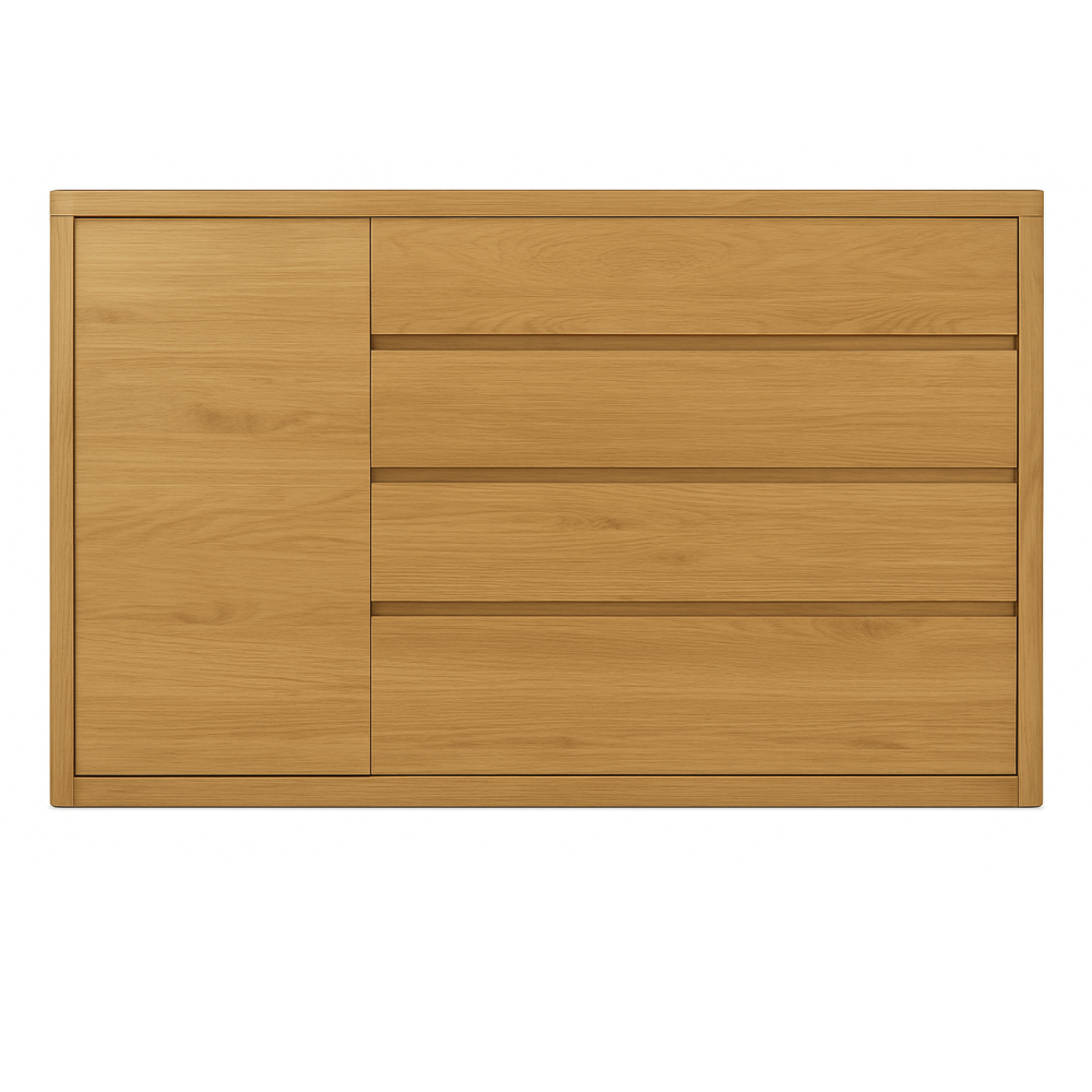 Komoda Lago Senpo 120x90x40 cm 4 szuflady Prawa Szafka: Tak