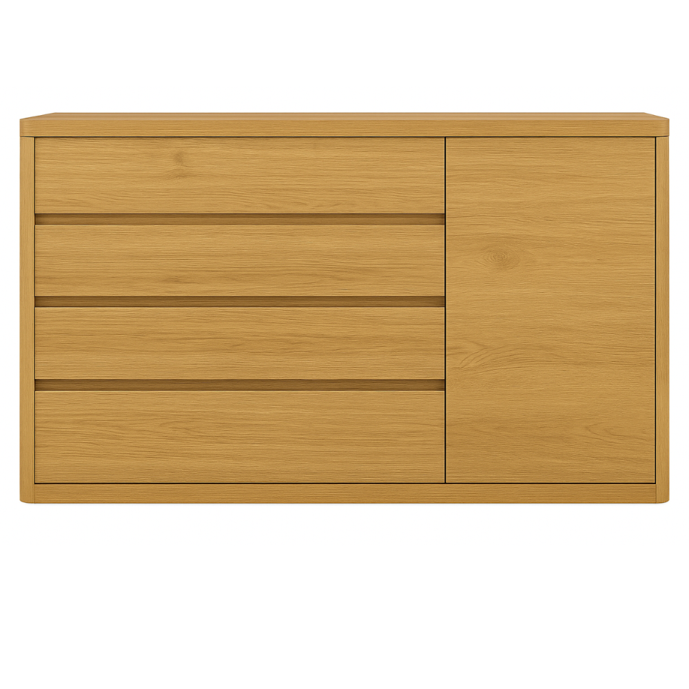 Komoda Lago Senpo 120x90x40 cm 4 szuflady Lewa Szafka: Tak