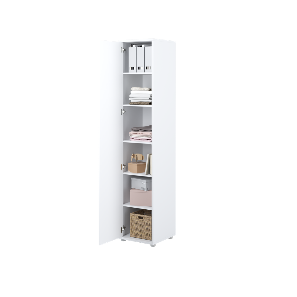Szafa Bed Concept BC-21 45x218x46 cm Biały do sypialni do małych wnętrz nowoczesna