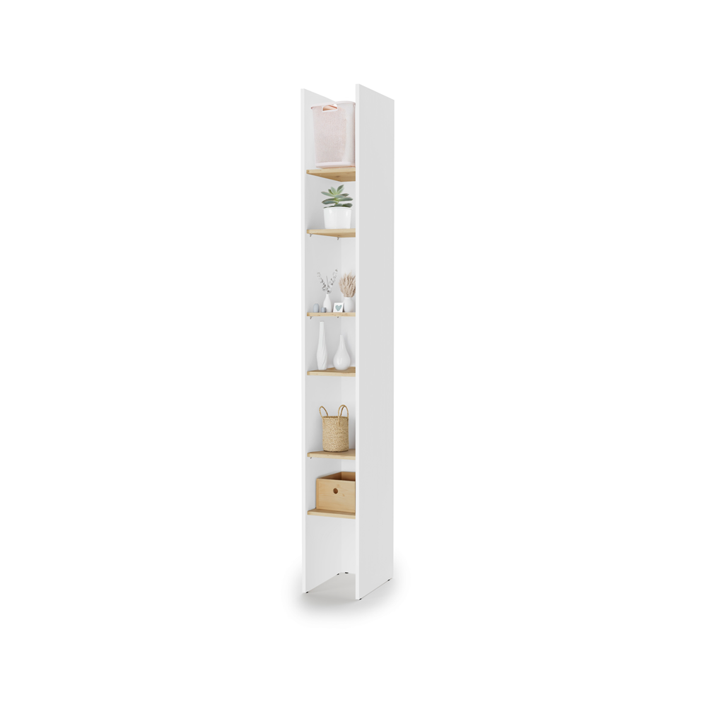 Regał Bed Concept BC-24 27x218x40 cm Biały/Dąb artisan funkcjonalny do półkotapczanu