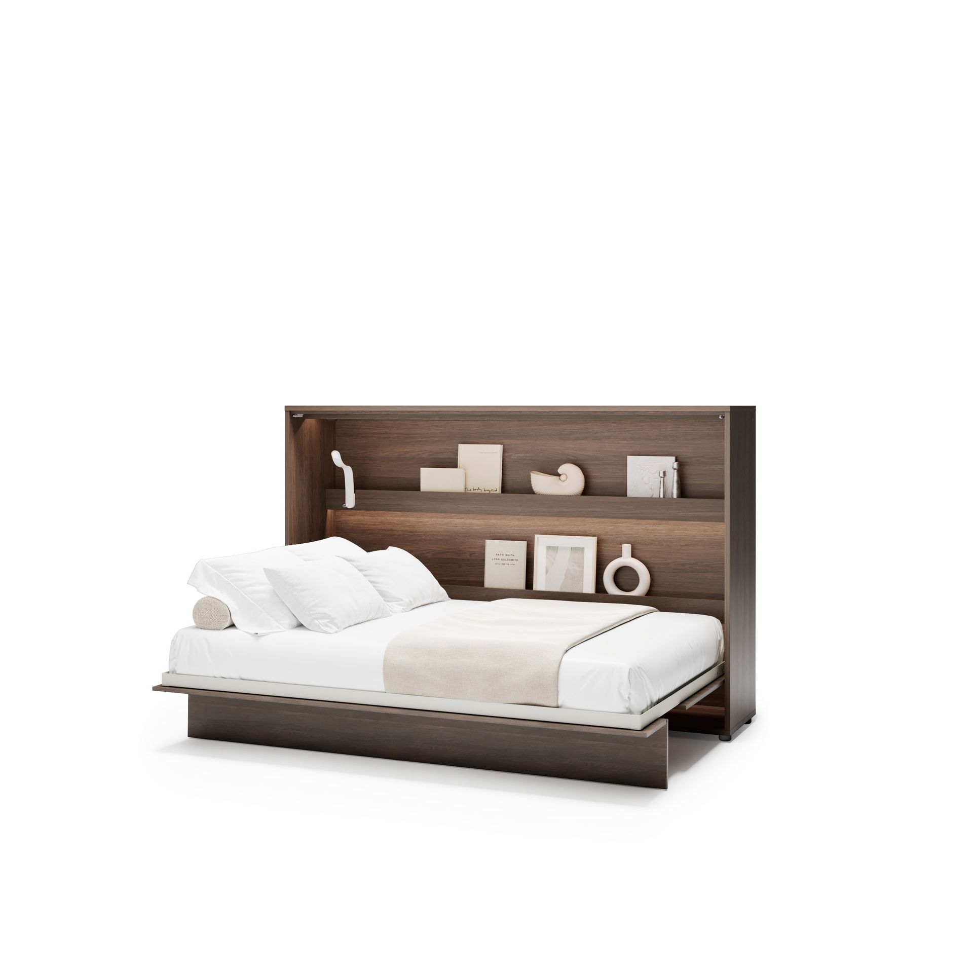 Półkotapczan poziomy BC-05 Bed Concept 120x200 cm Rozmiar łóżka - 120x200 cm Kolor - Dąb dunin składany funkcjonalny oszczędność przestrzeni