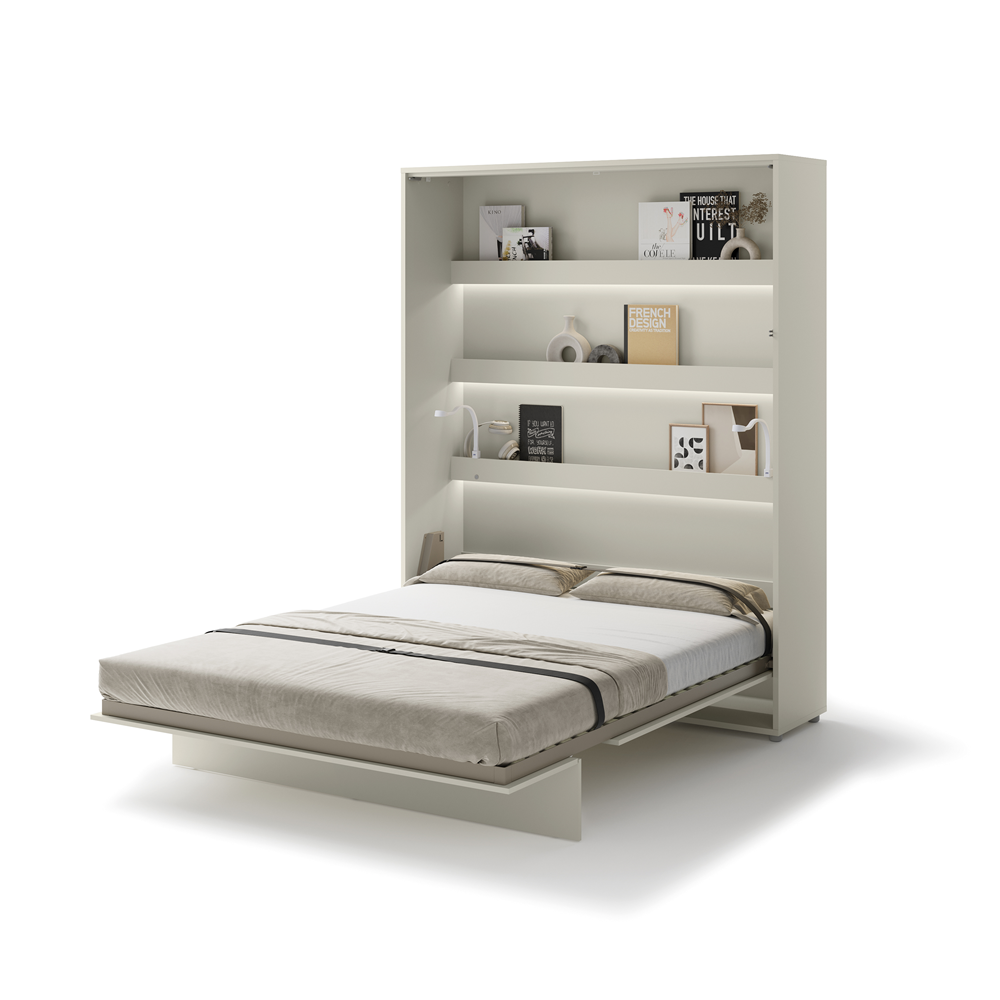Półkotapczan pionowy BC-01 Bed Concept 140x200 cm 140x200 cm Kaszmir składany funkcjonalny oszczędność przestrzeni